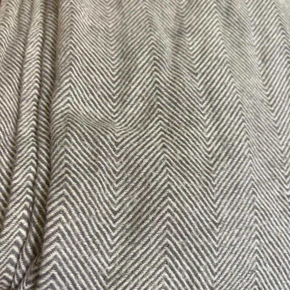 Duvet Cover West Elm Full/Queen Grey 100% Cotton Herringbone